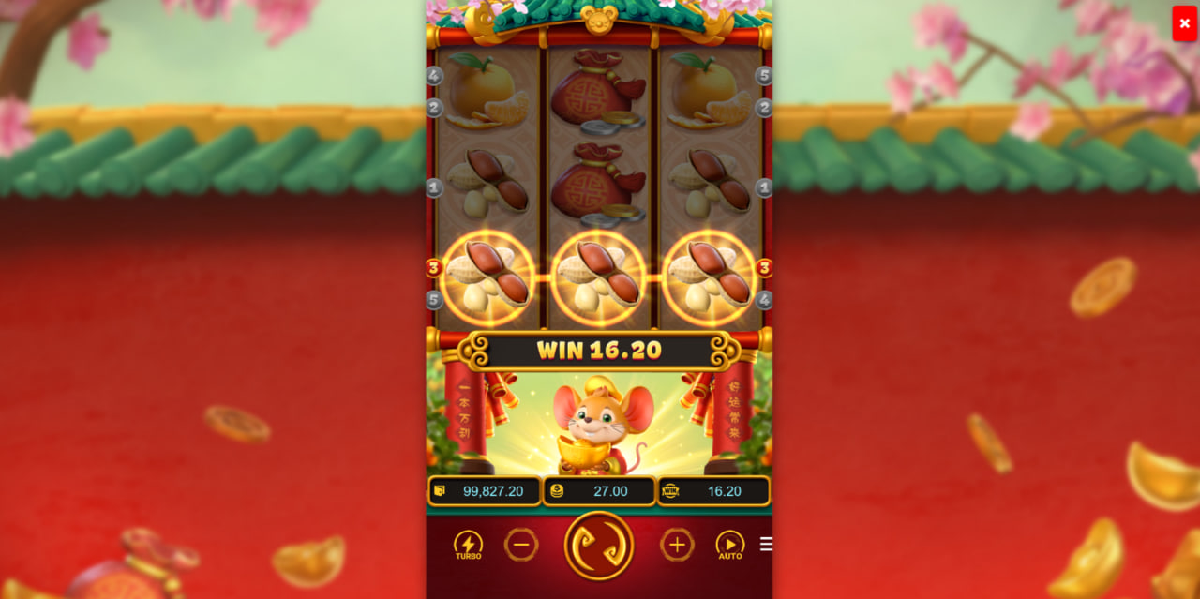 Fortune Mouse gameplay mechanics with paylines and respin feature