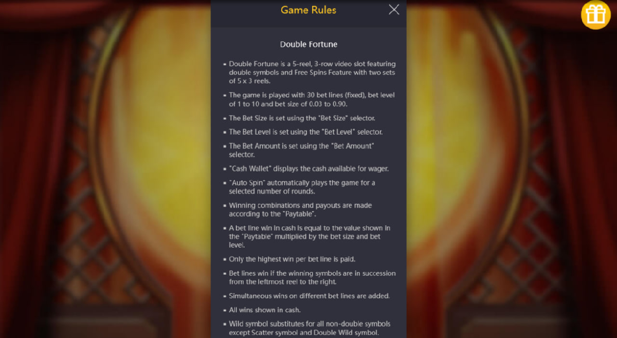 How to play Double Fortune slot step by step 