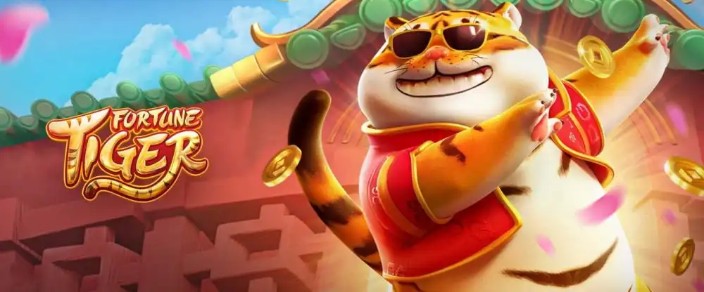 Fortune Tiger casino game screen with rising multiplier and tiger holding a coin