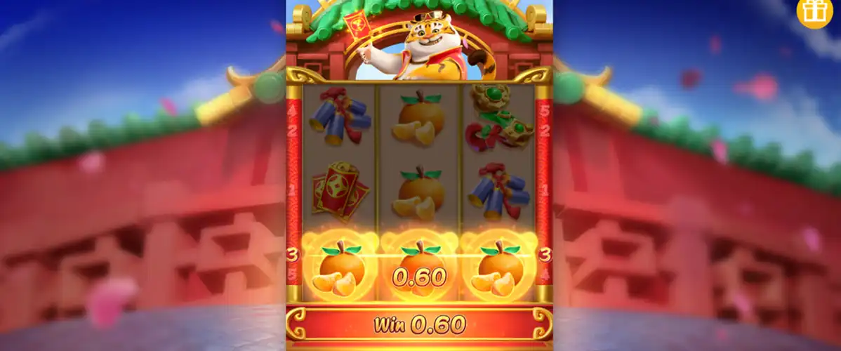 Game screen showing how to play Fortune Tiger with rising multiplier