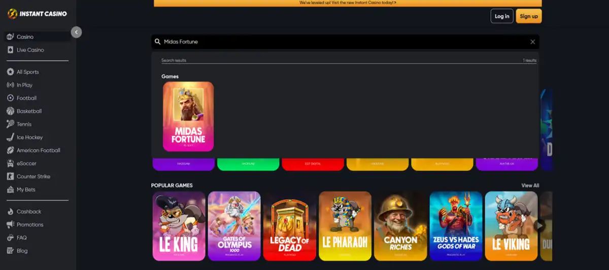 Game stats showing 96.73% RTP and medium volatility