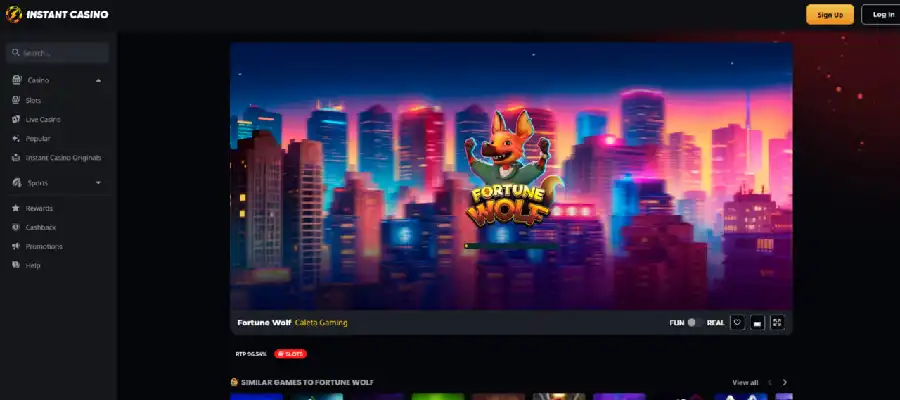 Fortune Wolf slot gameplay with golden squares feature Fortune Wolf slot gameplay with golden squares feature