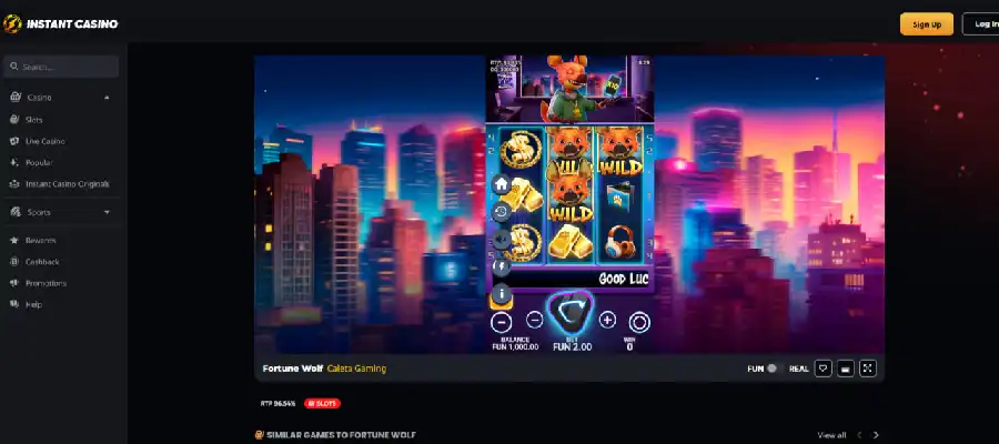 Symbols and payout table in Fortune Wolf slot Symbols and payout table in Fortune Wolf slot