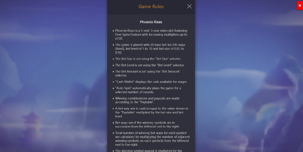 How to play Phoenix Rises Slot step by step on desktop and mobile