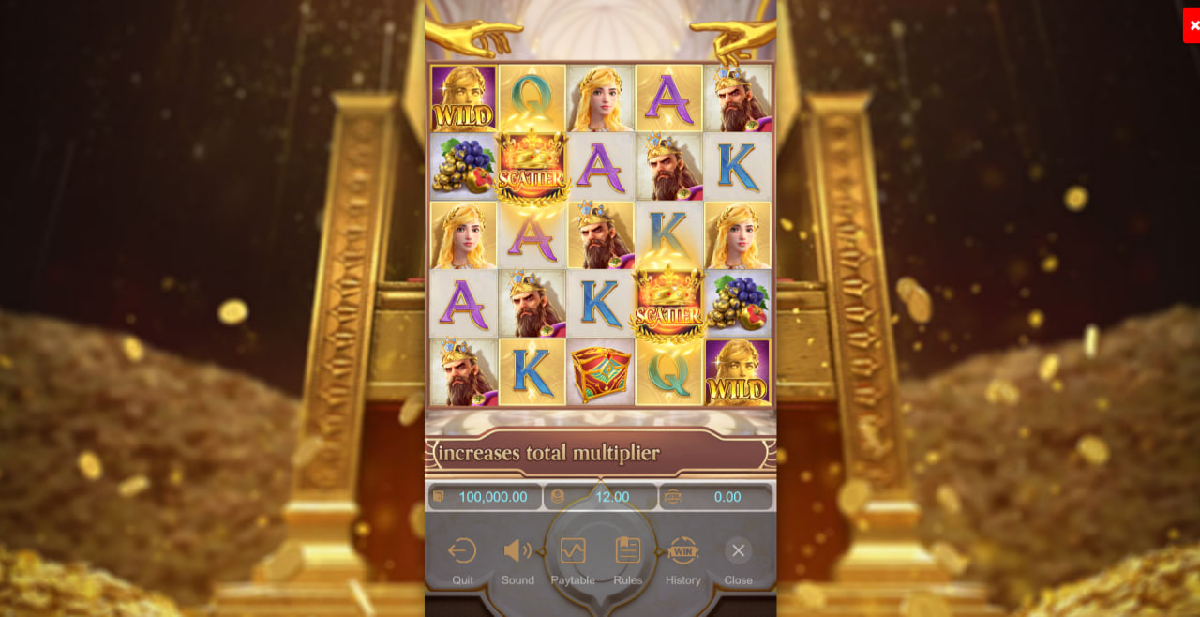 Midas Fortune slot overview with cluster payouts and cascading reels