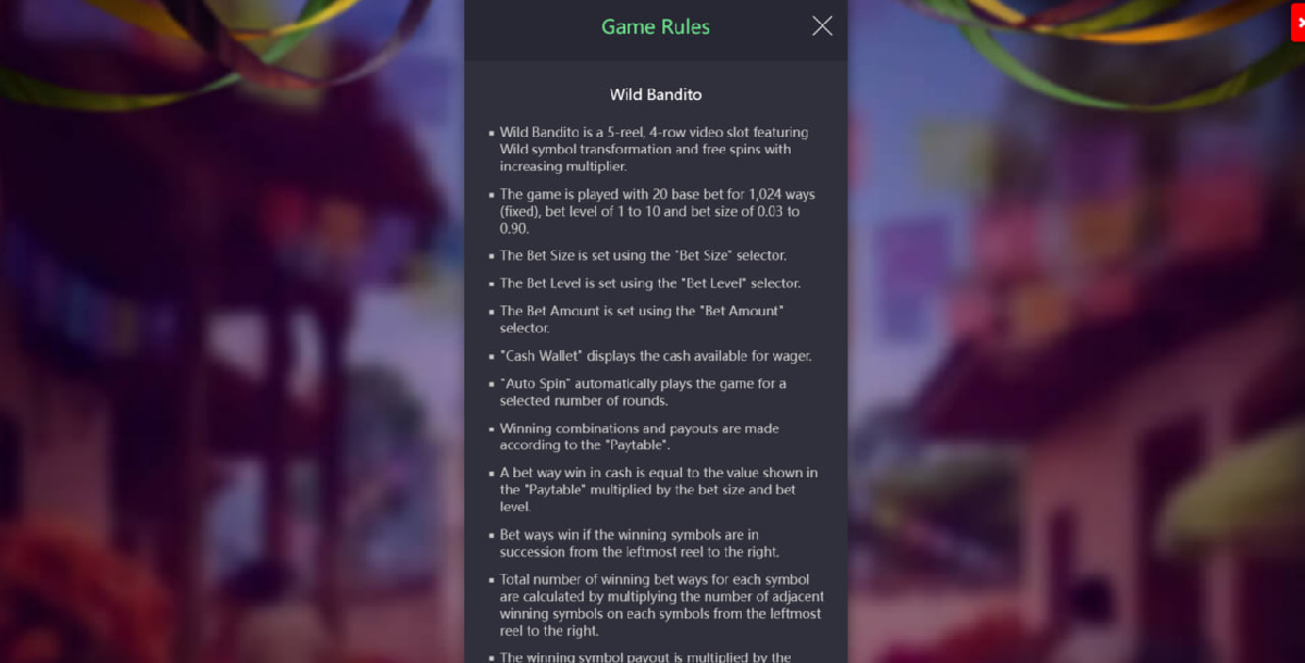 RTP, volatility level, and maximum win potential of the Wild Bandito slot explained